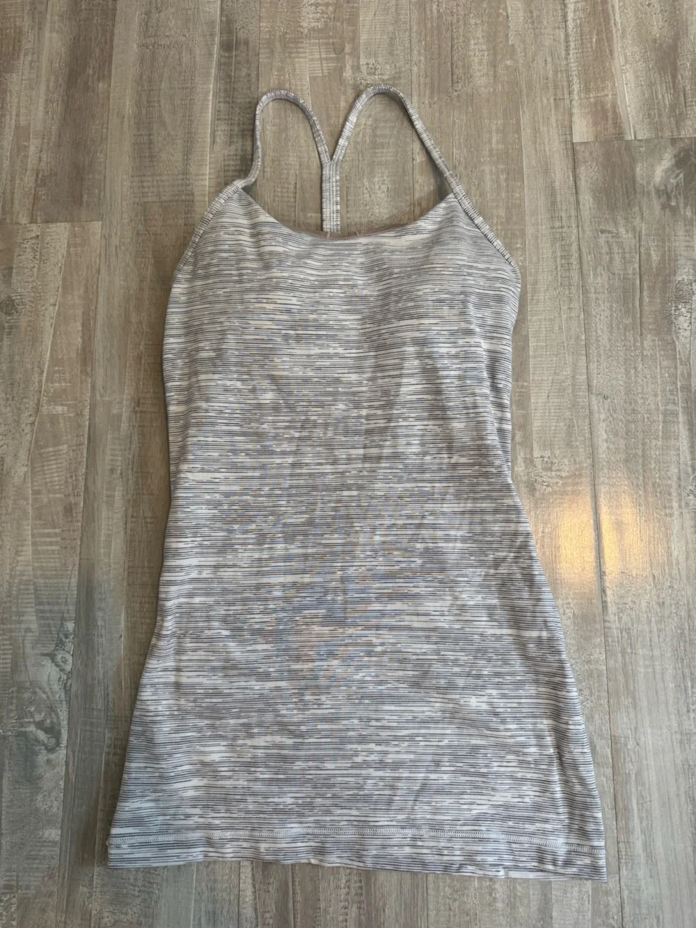 Lululemon athletica Gray Striped Camisole